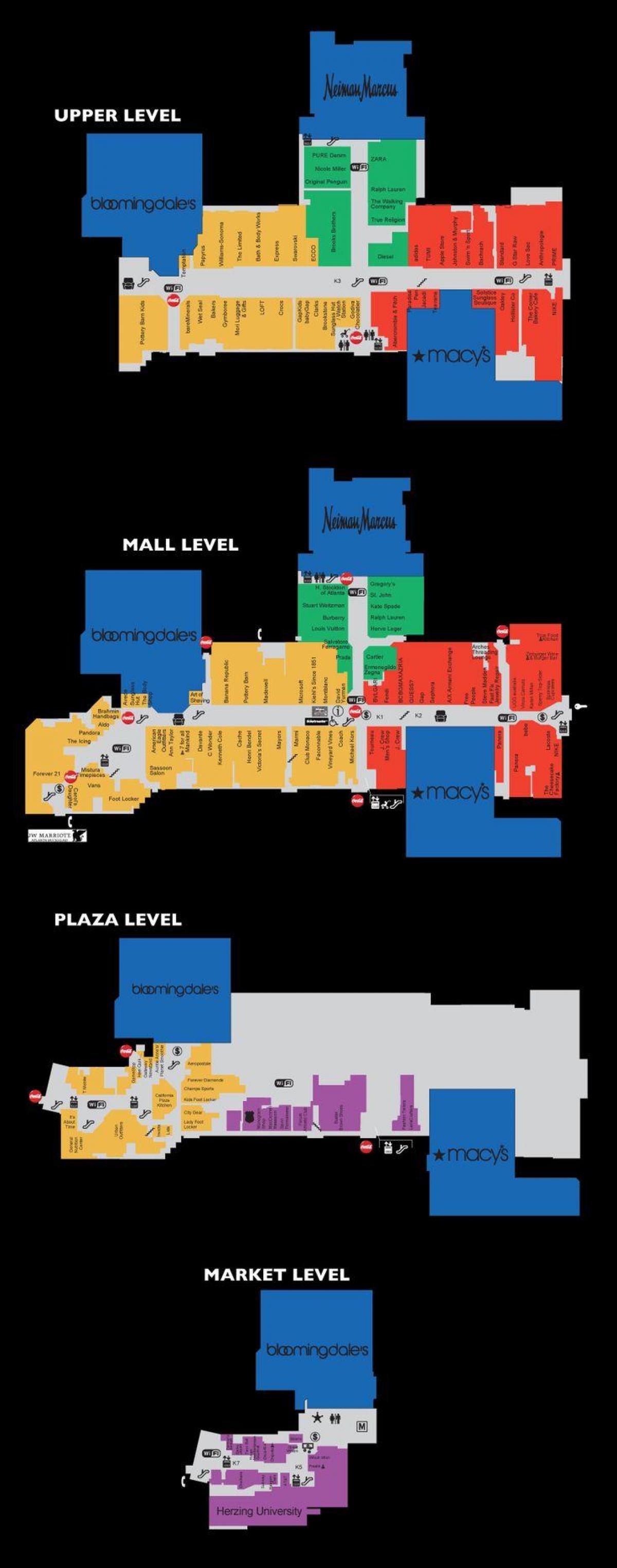 핍스 플라자,레녹스 광장 쇼핑몰 지도