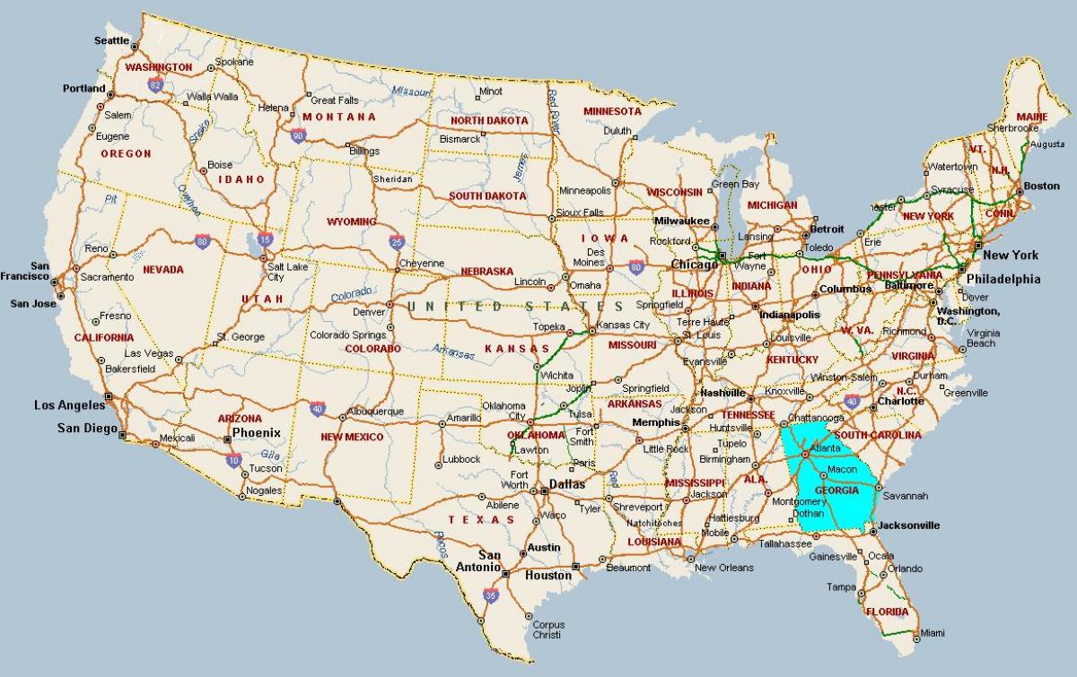 지도의 미국 조지아