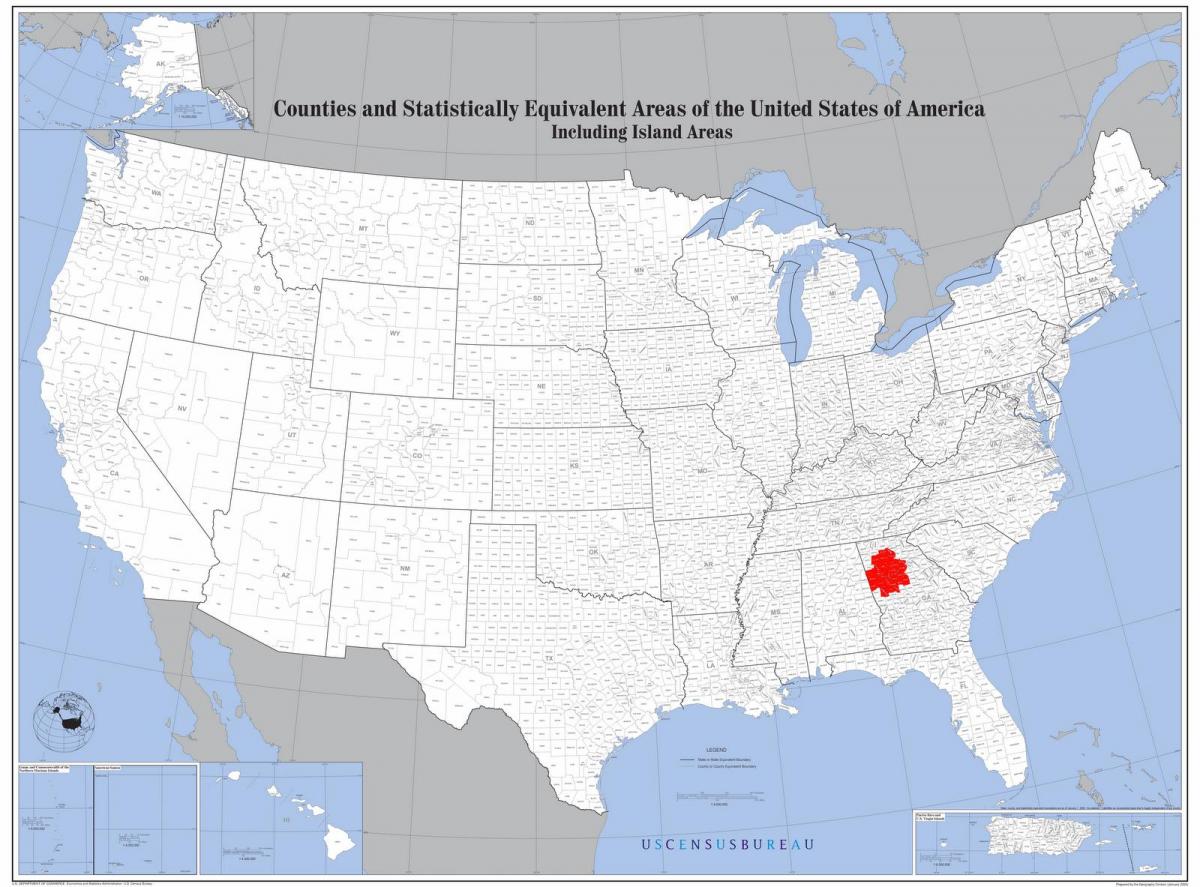 애틀랜타에 미국 지도