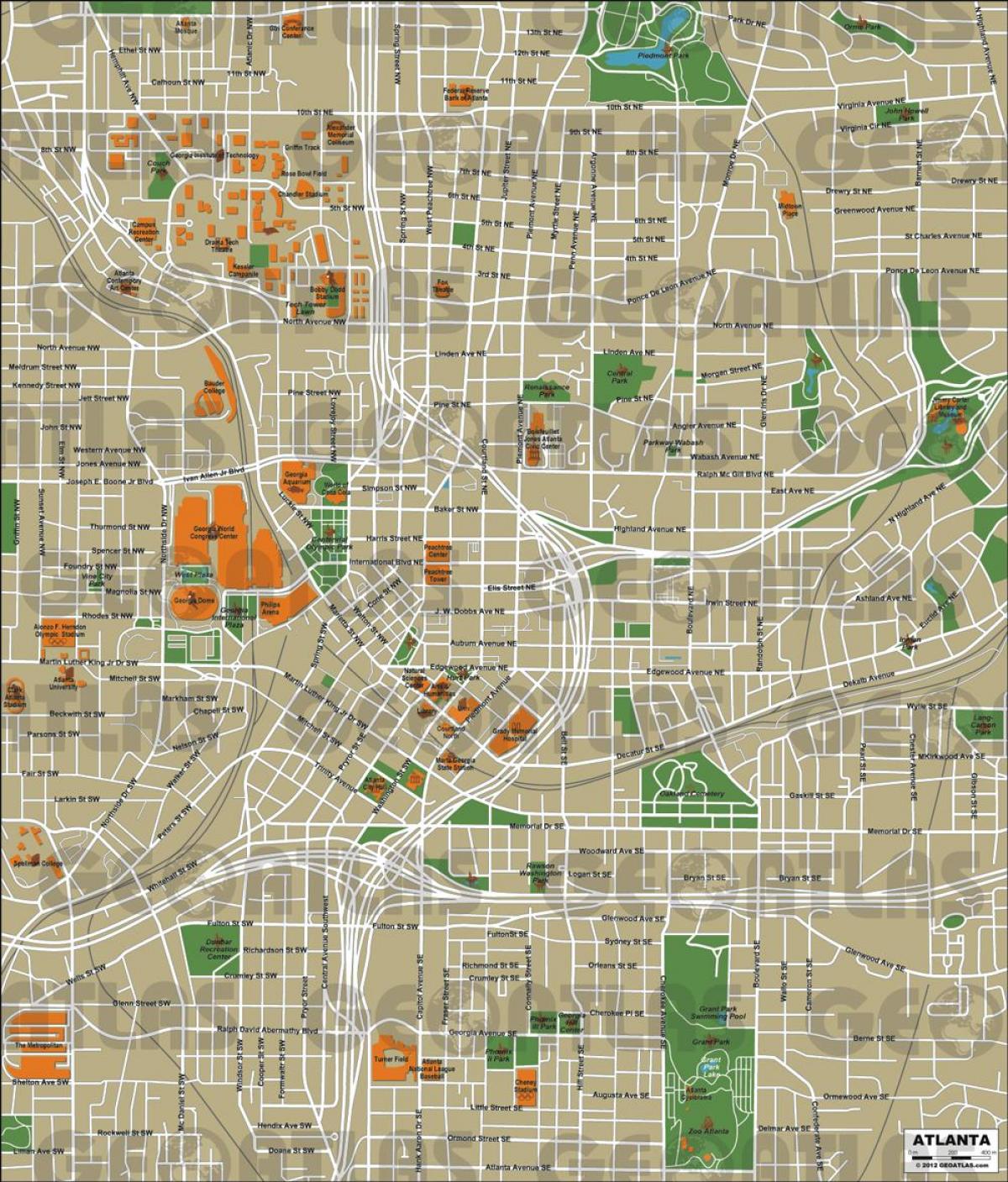 애틀랜타의 도시 지도