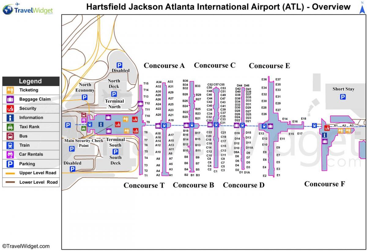 애틀랜타 국제 공항 터미 맵