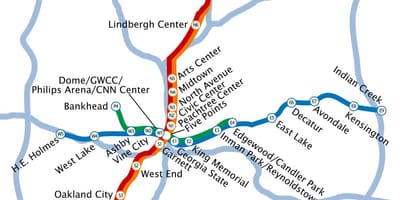 지도 metro Atlanta