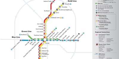 MARTA train 지도 애틀랜타